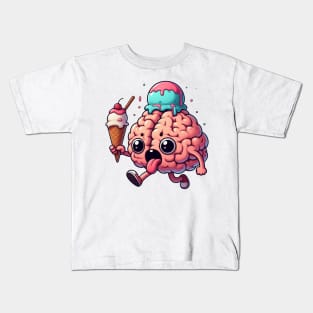 Brain Needs Ice Cream Kids T-Shirt